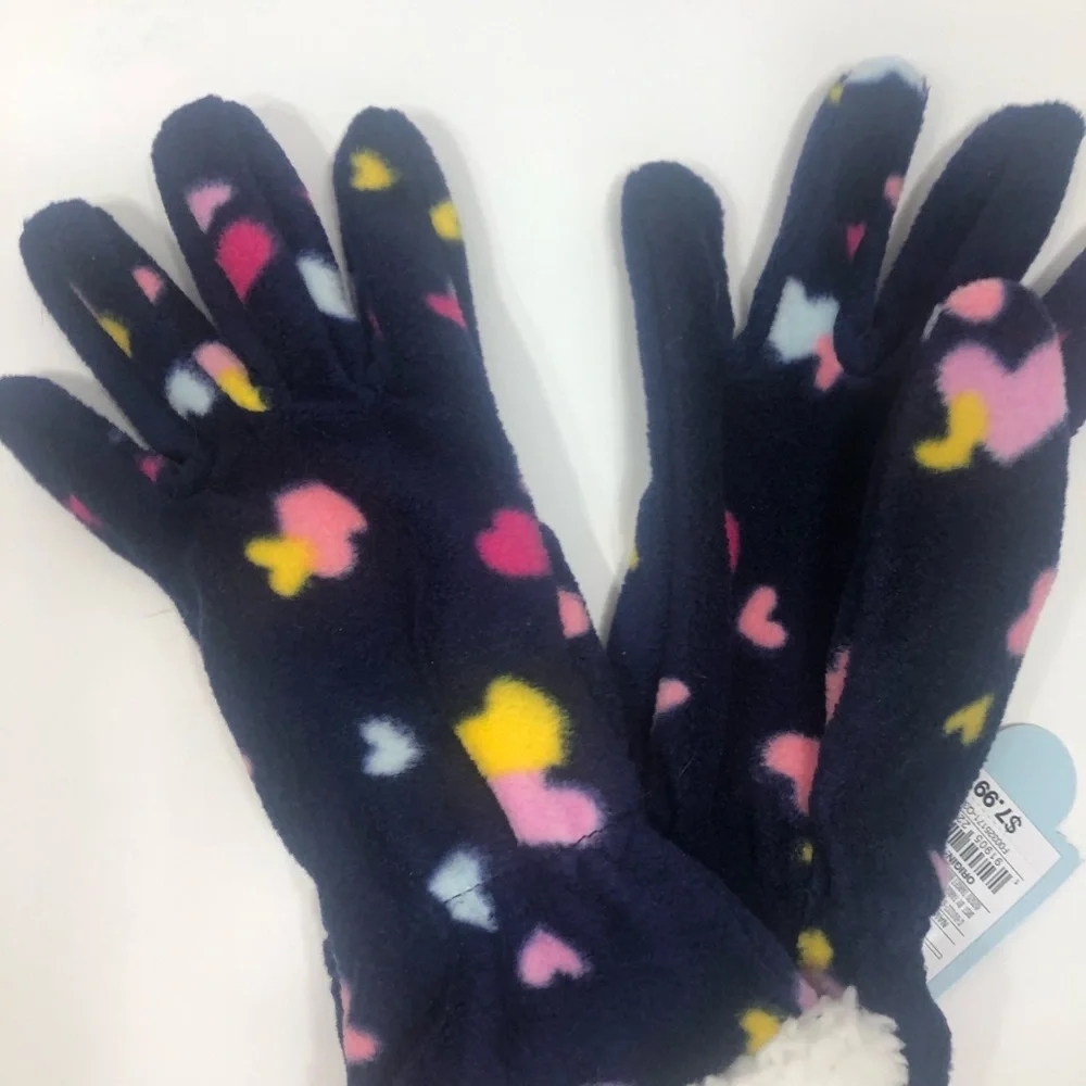 “Hearts” warm gloves M